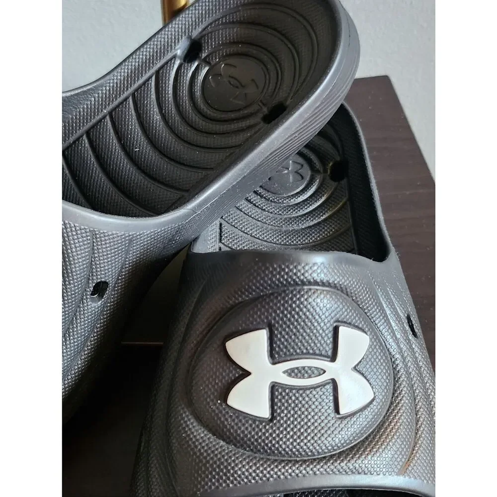Under Armour Black Slip-On Logo Slides